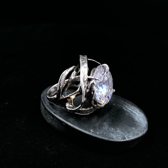 NWOT Sterling Silver AAA ex large CZ Ring - Picture 7 of 14